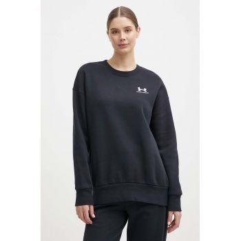 Under Armour bluza femei, culoarea negru, cu imprimeu ieftin