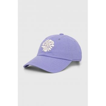 Peak Performance șapcă de baseball din bumbac culoarea violet, cu imprimeu