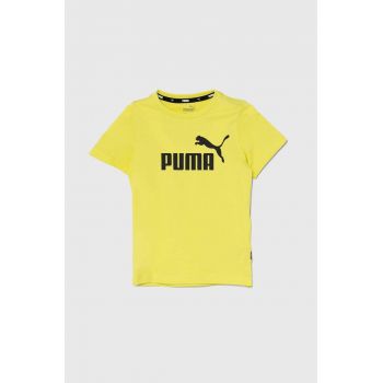 Puma tricou de bumbac pentru copii culoarea verde, cu imprimeu
