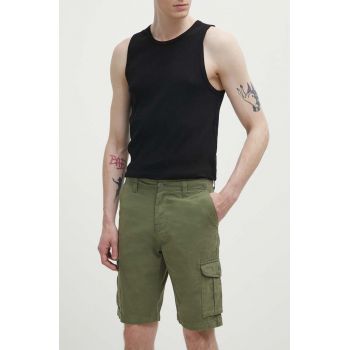 Quiksilver pantaloni scurti din bumbac culoarea verde ieftini