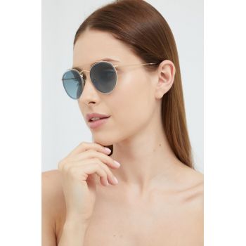 Ray-Ban ochelari de soare femei, culoarea auriu