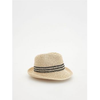 Reserved - Pălărie de paie - galben-pal