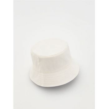 Reserved - Pălărie de pescar reversibilă - alb