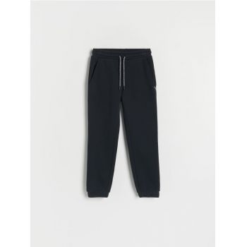 Reserved - Pantaloni de trening basic, tip jogger - negru