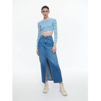 Reserved - Crop top bogat în viscoză - multicolor