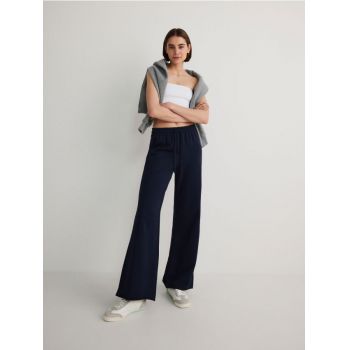 Reserved - LADIES` TROUSERS - bleumarin