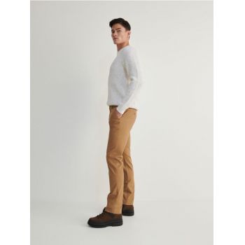 Reserved - Pantaloni chino slim fit - brun-auriu de firma originali