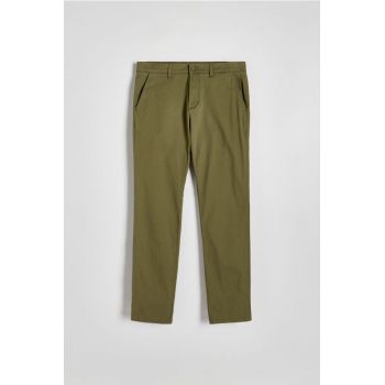 Reserved - Pantaloni chino slim fit - verde-oliv deschis de firma originali