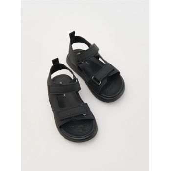 Reserved - Sandale cu prindere cu scai - negru de firma originali