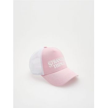 Reserved - Șapcă cu cozoroc Stranger Things - roz-pudră