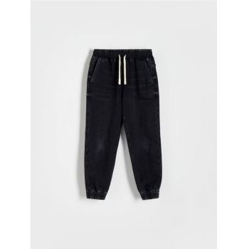 Reserved - Blugi jogger elastici - negru de firma originali