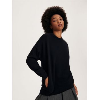 Reserved - Bluză sport oversized - negru