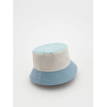Reserved - Bucket hat din bumbac - albastru-pal ieftine