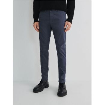 Reserved - Pantaloni chino slim fit - Albastru metalizat