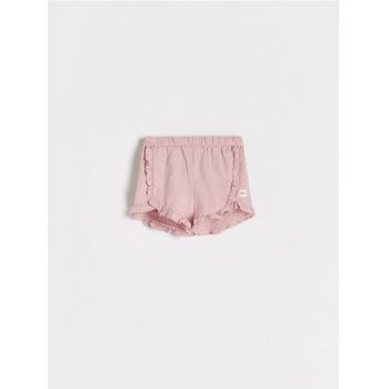 Reserved - Pantaloni scurți cu volănașe - roz