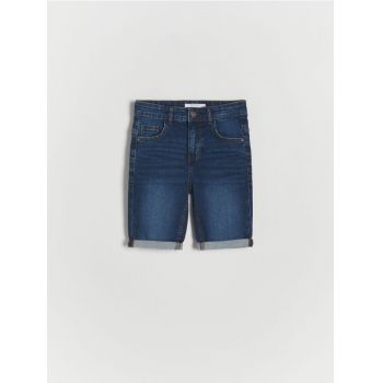 Reserved - Pantaloni scurți din denim - bleumarin ieftini