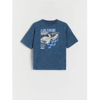 Reserved - T-shirt oversize - bleumarin