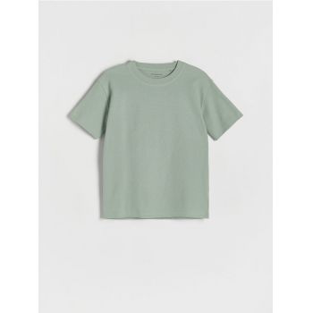 Reserved - T-shirt oversize - verde-pal ieftin