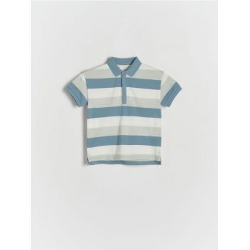Reserved - Tricou polo în dungi - bleumarin de firma original