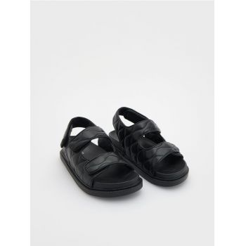 Reserved - Sandale cu prindere cu scai - negru