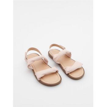 Reserved - Sandale din piele ecologică - roz-pastel