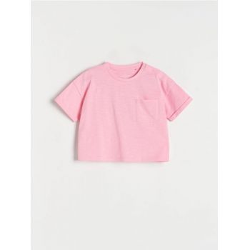Reserved - Tricou din bumbac - roz-aprins ieftin