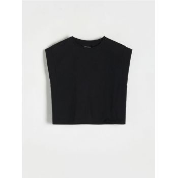 Reserved - Bluză din bumbac - negru