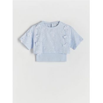 Reserved - Bluză în două straturi - albastru-pal