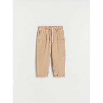 Reserved - Pantaloni chino cu conținut ridicat de bumbac - bej