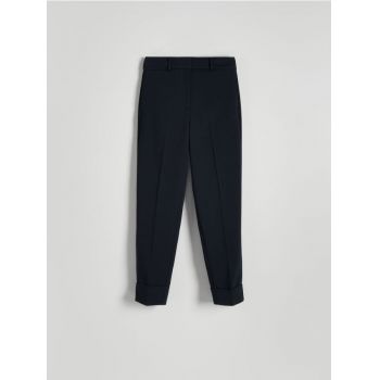 Reserved - Pantaloni cu manșete - bleumarin ieftini