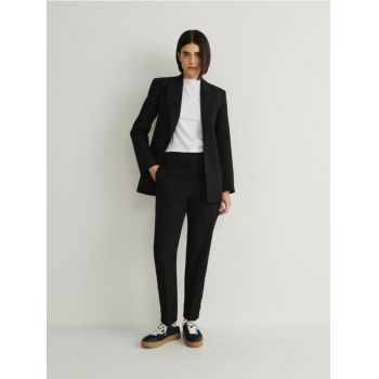Reserved - Pantaloni cu manșete - negru ieftini