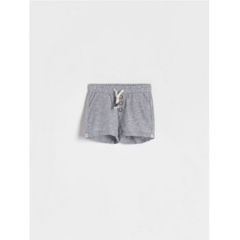 Reserved - Pantaloni scurți cu in - gri-închis ieftin