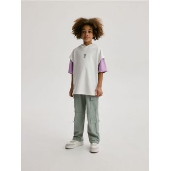 Reserved - BOYS` TROUSERS - verde-mentă