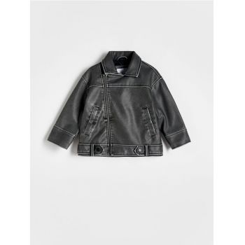 Reserved - Jachetă Ramones oversize - negru