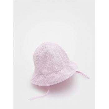 Reserved - Pălărie legată - roz-pastel ieftin