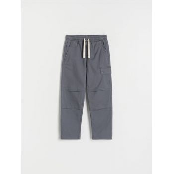 Reserved - Pantaloni regular - gri-închis ieftini