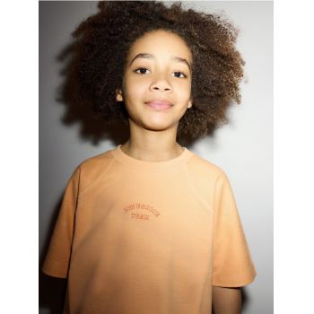 Reserved - T-shirt oversize - oranj-deschis