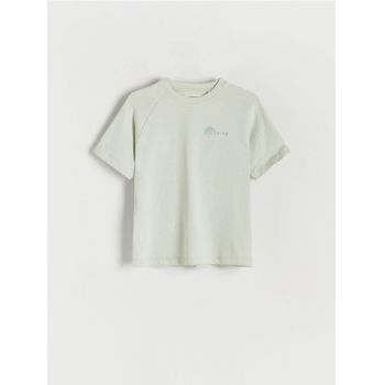 Reserved - T-shirt oversize - verde-pal