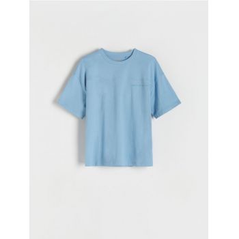 Reserved - Tricou oversized din bumbac - albastru