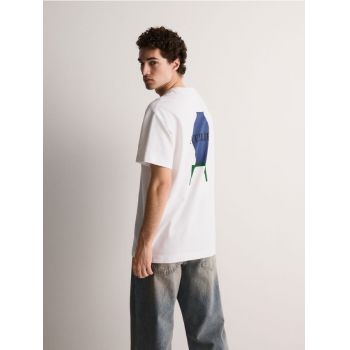 Reserved - Tricou relaxed fit - alb