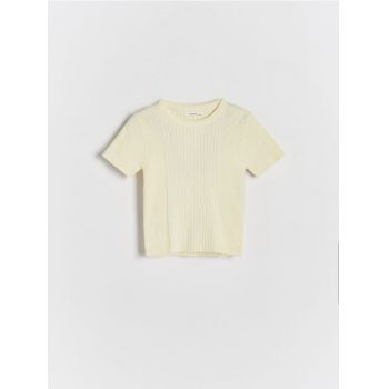Reserved - Bluză reiată - galben
