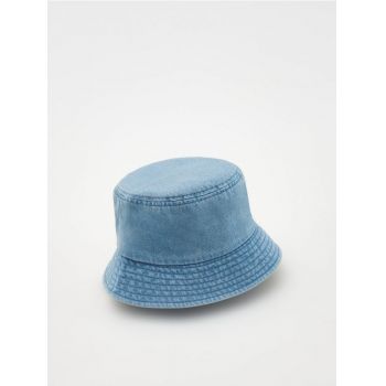 Reserved - Pălărie cloș din denim - albastru-pal