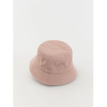 Reserved - Pălărie cloș din denim - roz-pastel