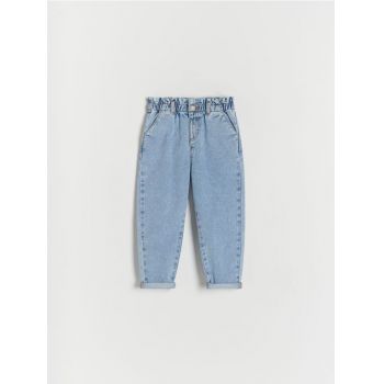 Reserved - Pantaloni baggy clasici din denim - albastru de firma originali