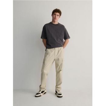 Reserved - Pantaloni cargo - crem de firma originali