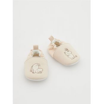 Reserved - Papuci de casă moi Moomin - bej ieftin