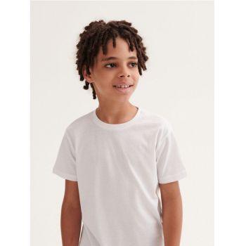 Reserved - Tricou din bumbac basic - alb