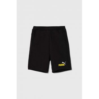 Puma pantaloni scurti copii culoarea negru, talie reglabila