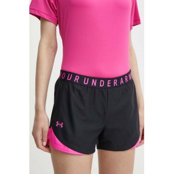 Under Armour pantaloni scurți de antrenament Play Up 3.0 culoarea negru, cu imprimeu, medium waist