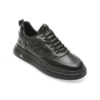 Pantofi casual GRYXX negri, 3171, din piele naturala de firma originala